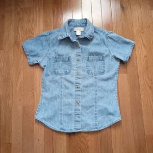 Maurices 90s denim short sleeved button down Size S